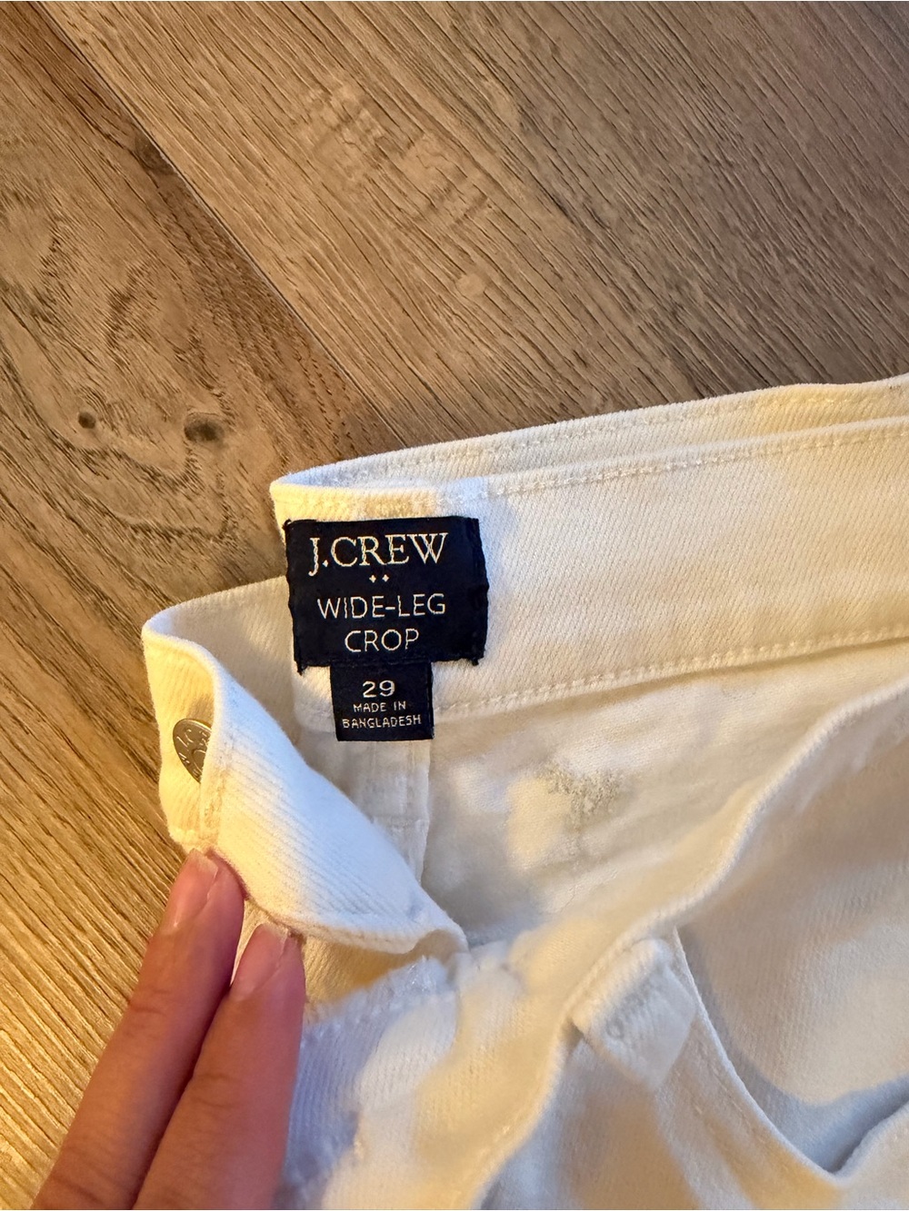 J. Crew wide leg embroidered cropped jeans - Picture 5 of 6